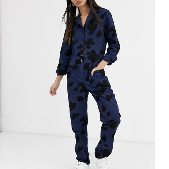 Rachel Antonoff Ziggy Cow Print Jumpsuit - Picture 2 of 5